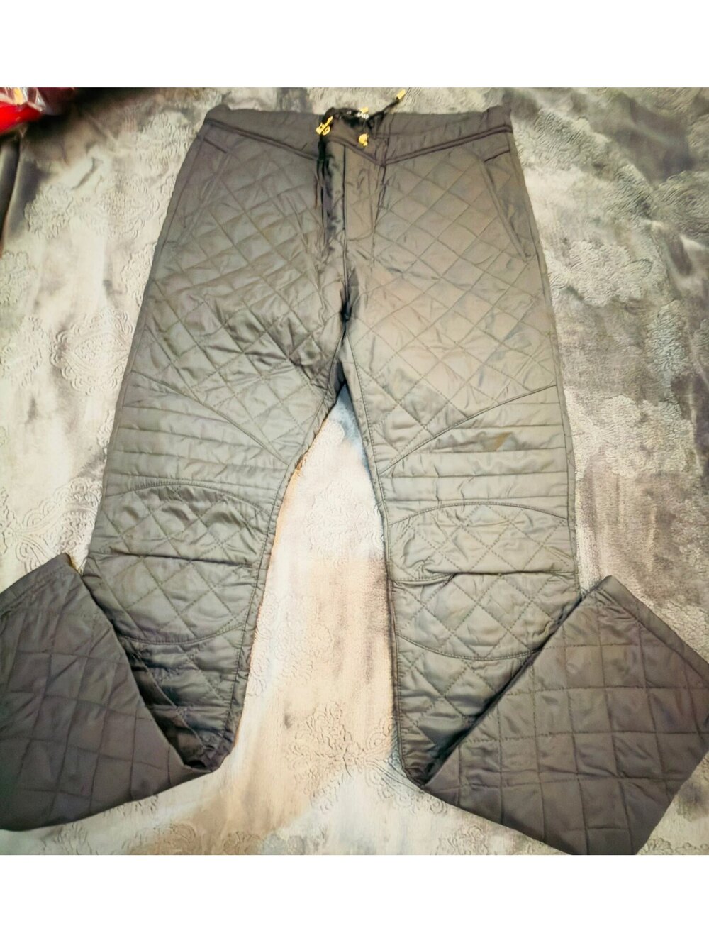 Balmain Quilted Black Pants Size 48 Made in Italy